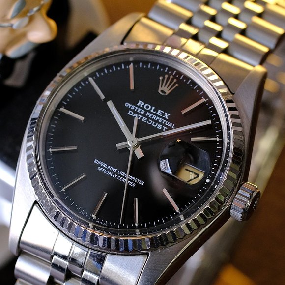 Rolex Datejust Factory Black Dial 36mm Watch - Picture 2 of 6